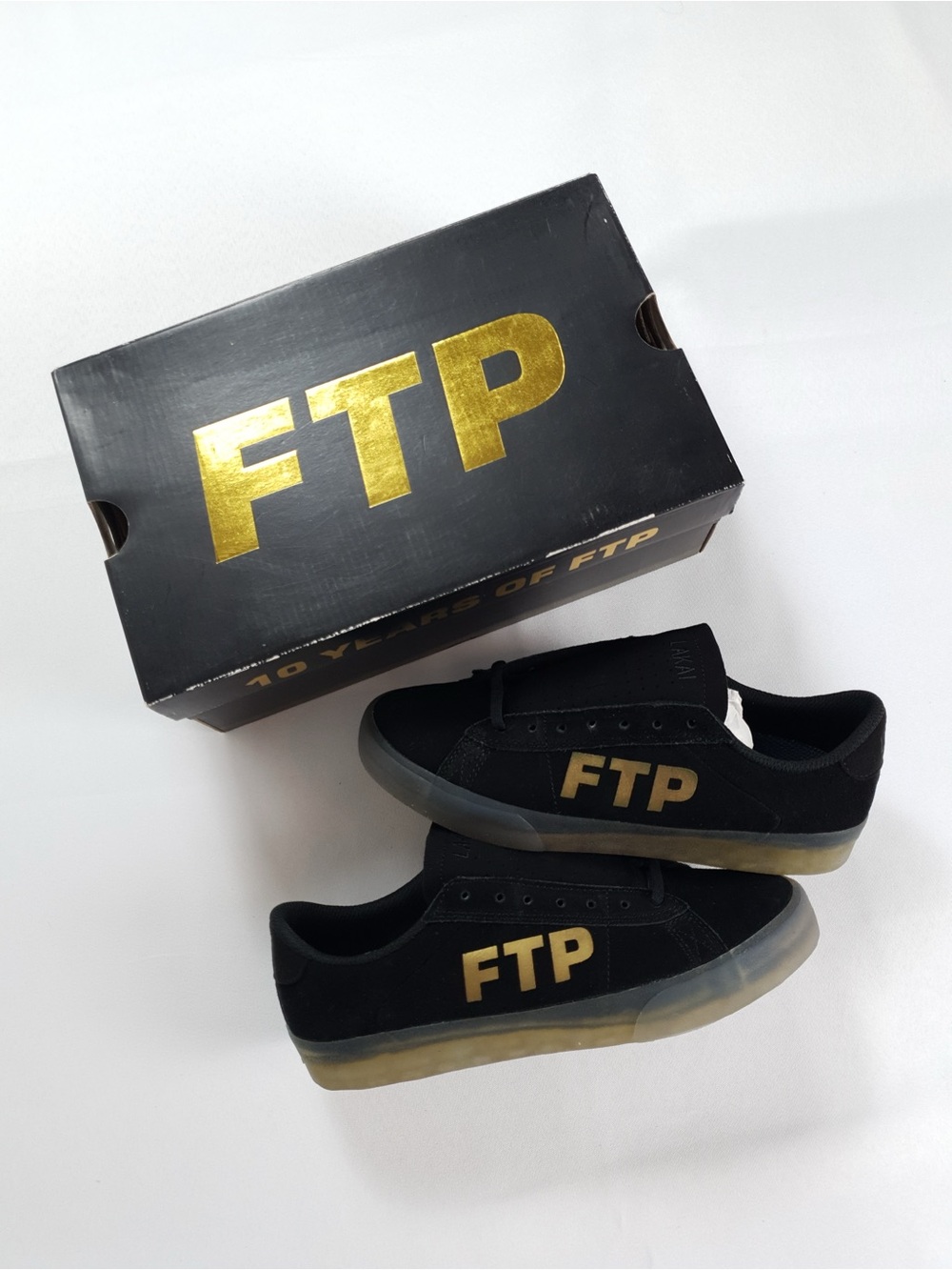 FTP x Lakai Shoe - Newport - Black/Gold Suede - Size 8.5 - RARE-NEW-READ DESC.